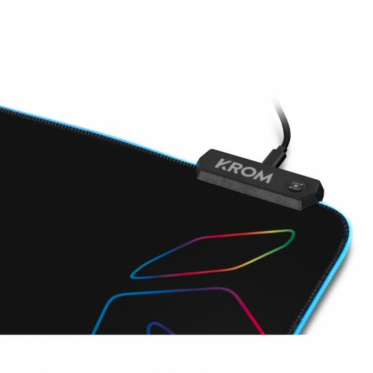 Tapis Gaming avec Eclairage LED Krom Knout RGB Noir